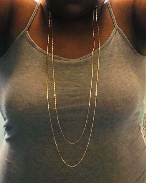 Jenny Long Chain Necklace - Elegant Versatile Accessory, Necklaces, $ 15.95, A Moment Of Now™