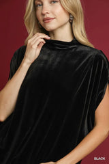 Umgee Velvet Mock Neck Sleeveless Blouse, , $ 48.00, A Moment Of Now™