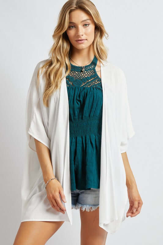 Women's Favorite Solid Comfy Kimono Cardigan | USA Boutique Clothing, Davi & Dani, $ 42.00