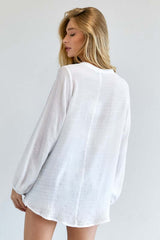 Off White V-Neck Blouse Top, Davi & Dani, $ 56.95