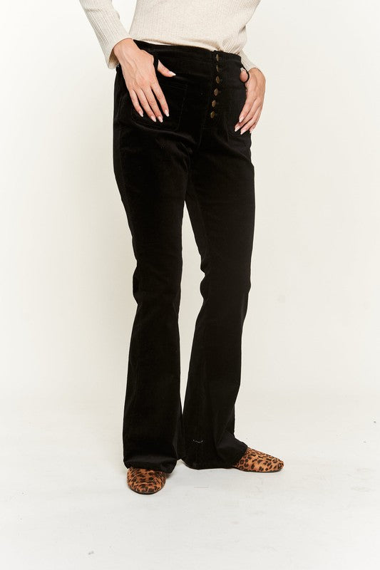 Shop CORDUROY FLARE PANTS JJB5029, Pants, USA Boutique