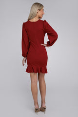 Red Ruched Bodycon Dress, Nuvi Apparel, $ 45.95