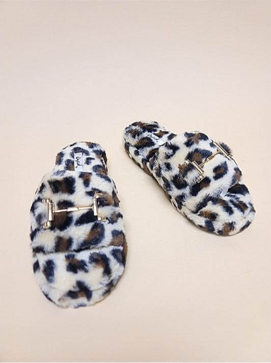 CARI-09-Leopard Faux Furry Winter Slippers, Slippers, $ 25.00, A Moment Of Now™