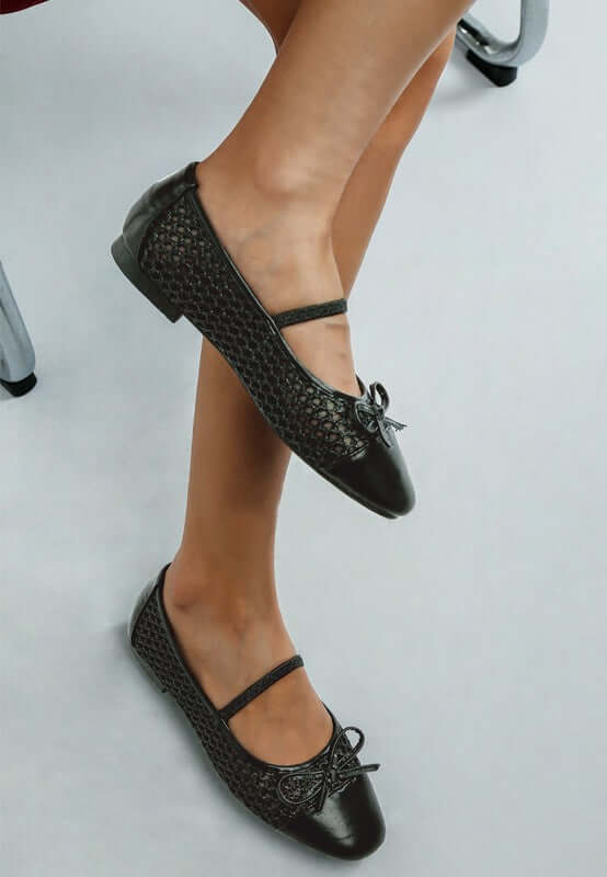 Chic Omela Woven Bow Detail Ballerinas Flats, Ballet Flats, $ 90.00, A Moment Of Now™
