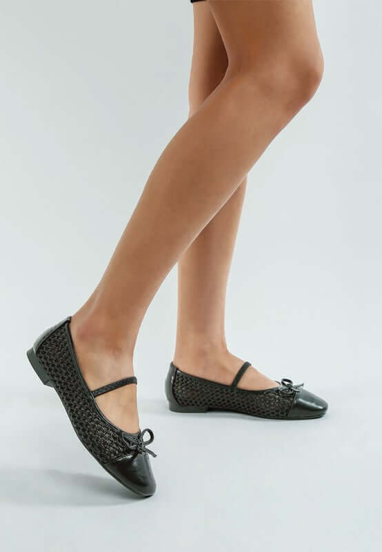 Chic Omela Woven Bow Detail Ballerinas Flats, Ballet Flats, $ 90.00, A Moment Of Now™