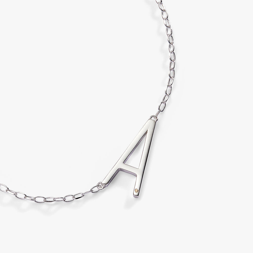 Initial A Precious Elongated Necklace, Necklaces, $ 39.90, A Moment Of Now™
