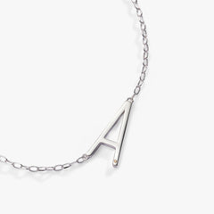 Initial A Precious Elongated Necklace, Necklaces, $ 39.90, A Moment Of Now™