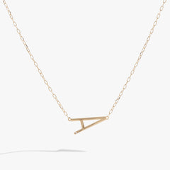 Initial A Precious Elongated Necklace, Necklaces, $ 39.90, A Moment Of Now™