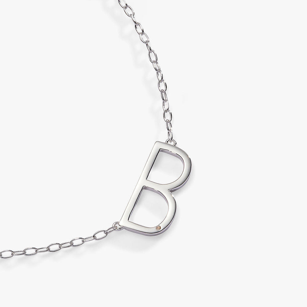 Initial B Precious Elongated Necklace, Necklaces, $ 39.90, A Moment Of Now™