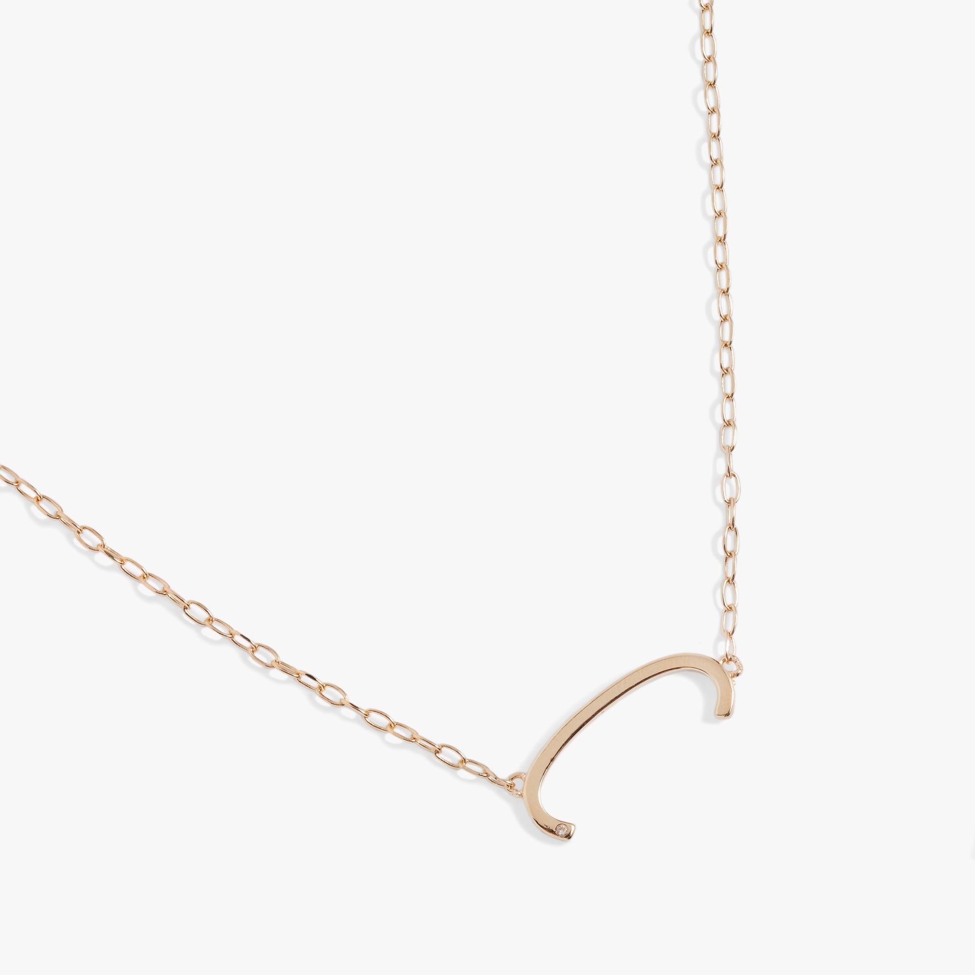 Initial C Precious Elongated Necklace, Necklaces, $ 39.90, A Moment Of Now™