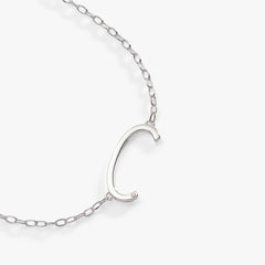 Initial C Precious Elongated Necklace, Necklaces, $ 39.90, A Moment Of Now™
