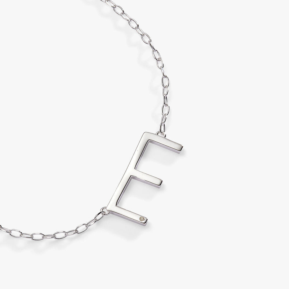 Initial E Precious Elongated Necklace, Necklaces, $ 39.90, A Moment Of Now™