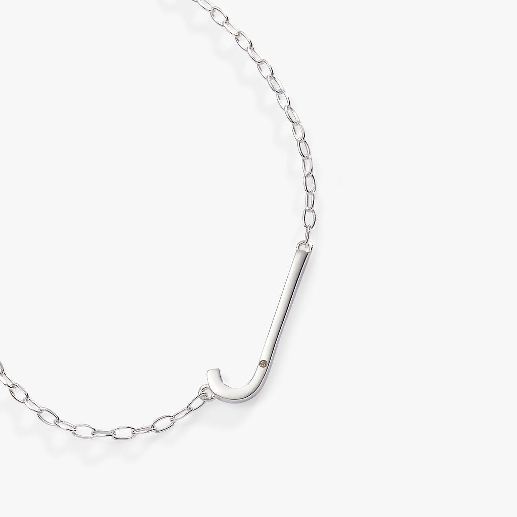 Initial J Precious Elongated Necklace, Necklaces, $ 39.90, A Moment Of Now™