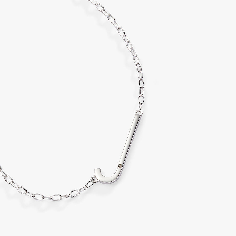 Initial J Precious Elongated Necklace, Necklaces, $ 39.90, A Moment Of Now™