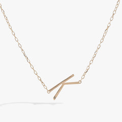 Initial K Precious Elongated Necklace, Necklaces, $ 39.90, A Moment Of Now™