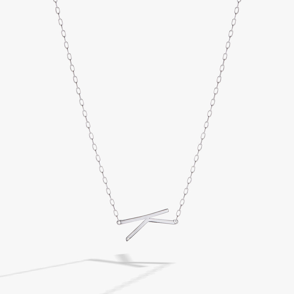 Initial K Precious Elongated Necklace, Necklaces, $ 39.90, A Moment Of Now™