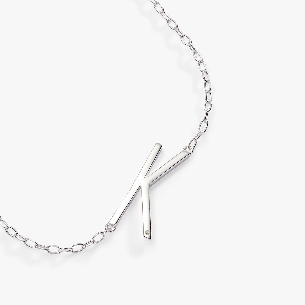 Initial K Precious Elongated Necklace, Necklaces, $ 39.90, A Moment Of Now™