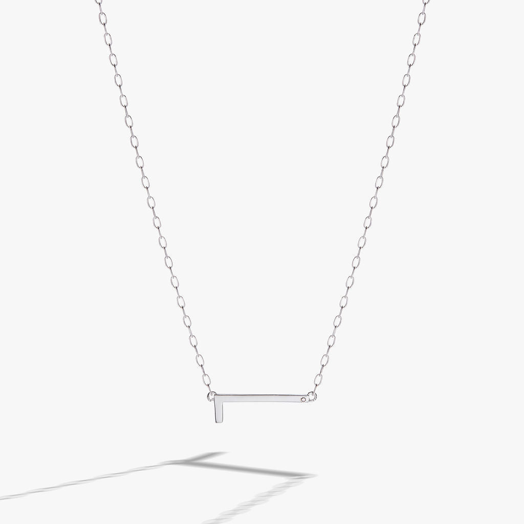 Initial L Precious Elongated Necklace, Necklaces, $ 39.90, A Moment Of Now™