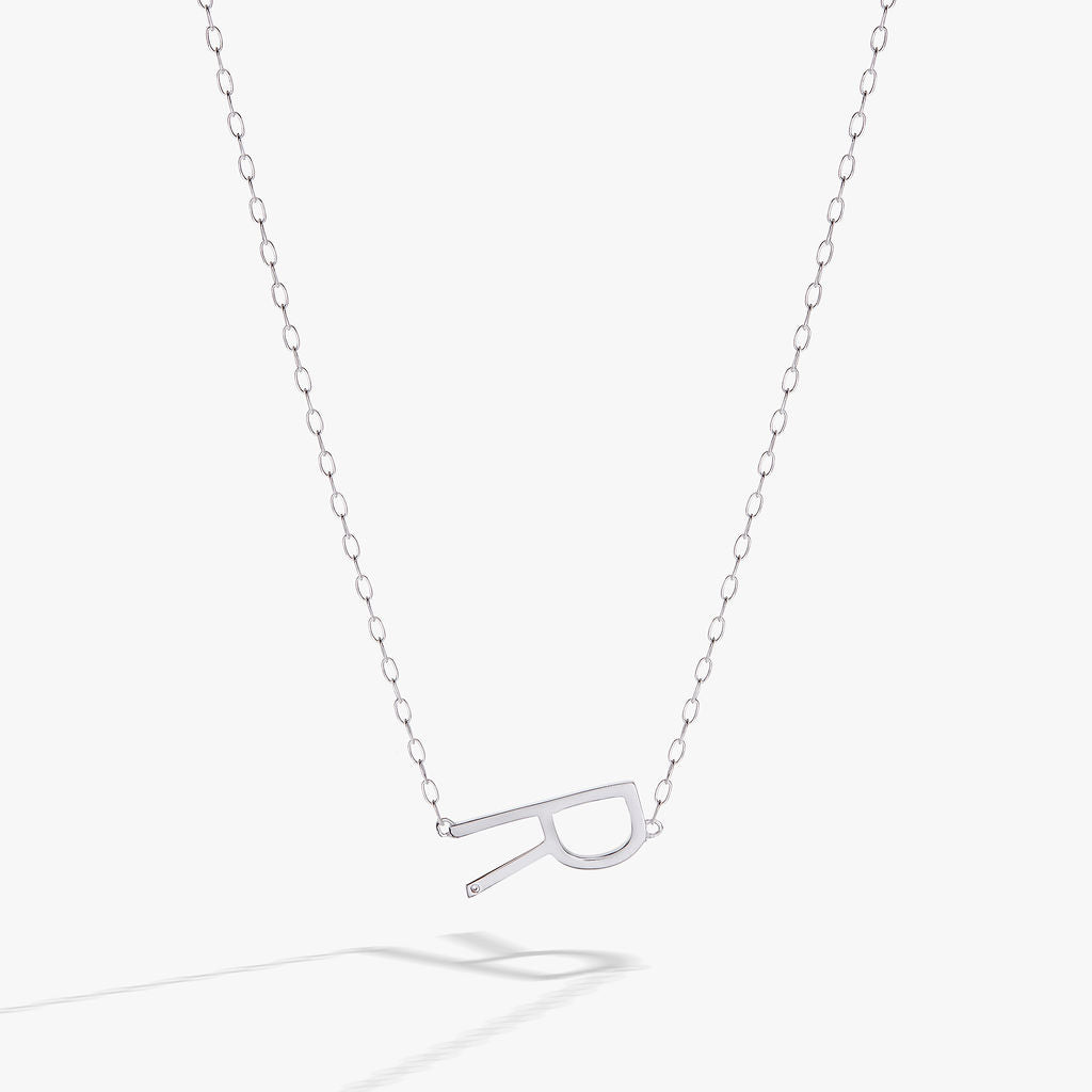 Initial R Precious Elongated Necklace, Necklaces, $ 39.90, A Moment Of Now™