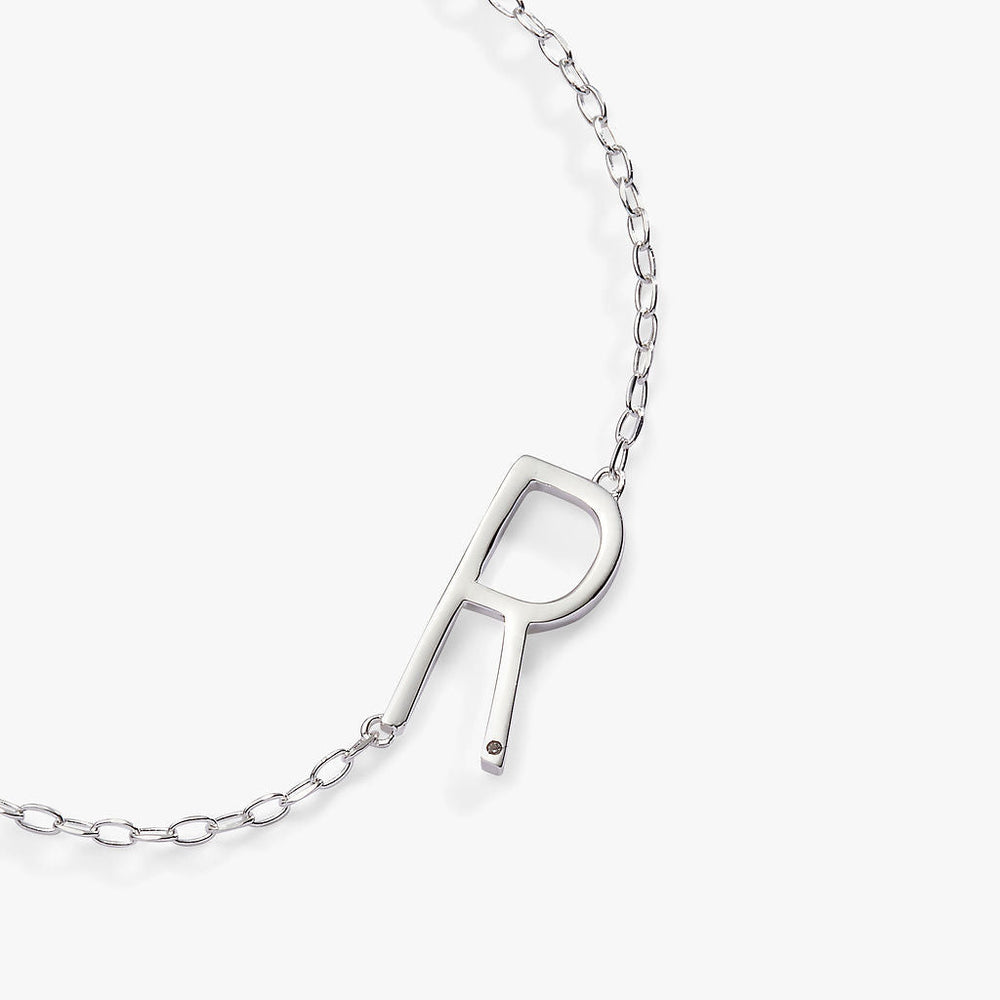 Initial R Precious Elongated Necklace, Necklaces, $ 39.90, A Moment Of Now™