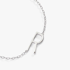 Initial R Precious Elongated Necklace, Necklaces, $ 39.90, A Moment Of Now™
