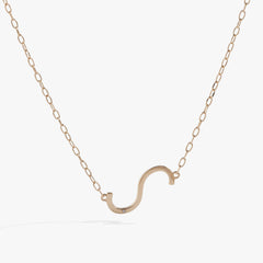 Initial S Precious Elongated Necklace, Necklaces, $ 39.90, A Moment Of Now™