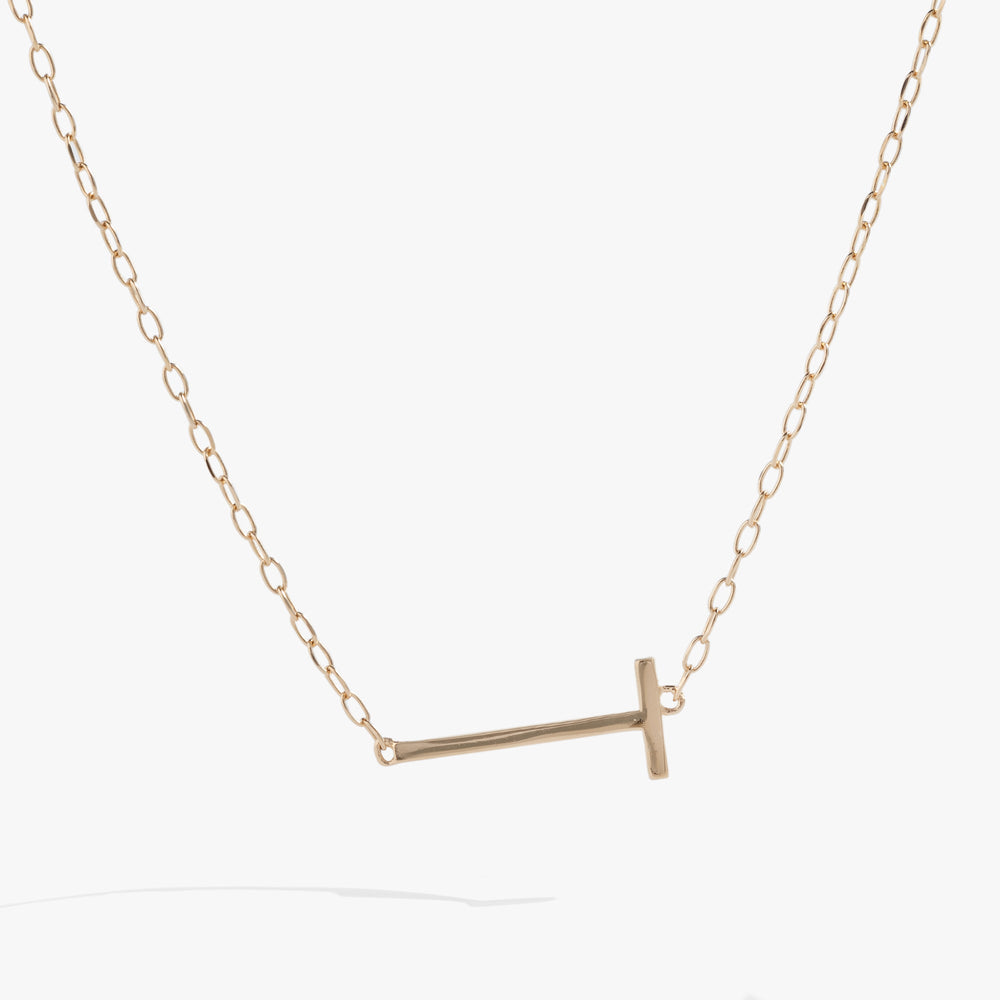 Initial T Precious Elongated Necklace, Necklaces, $ 39.90, A Moment Of Now™