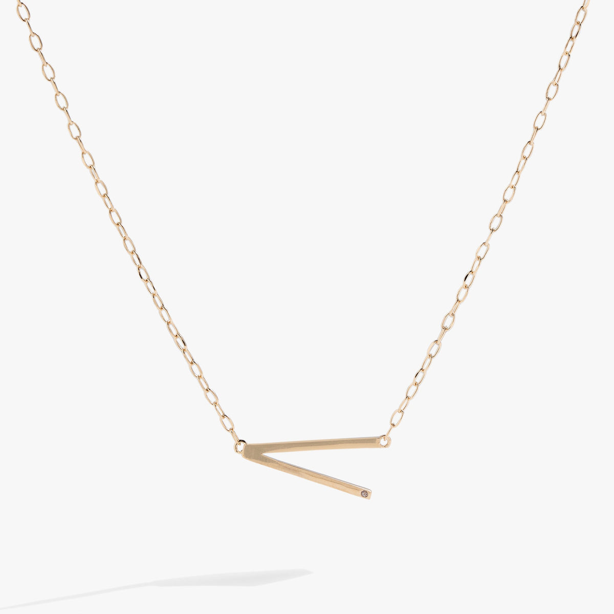 Initial V Precious Elongated Necklace, Necklaces, $ 39.90, A Moment Of Now™