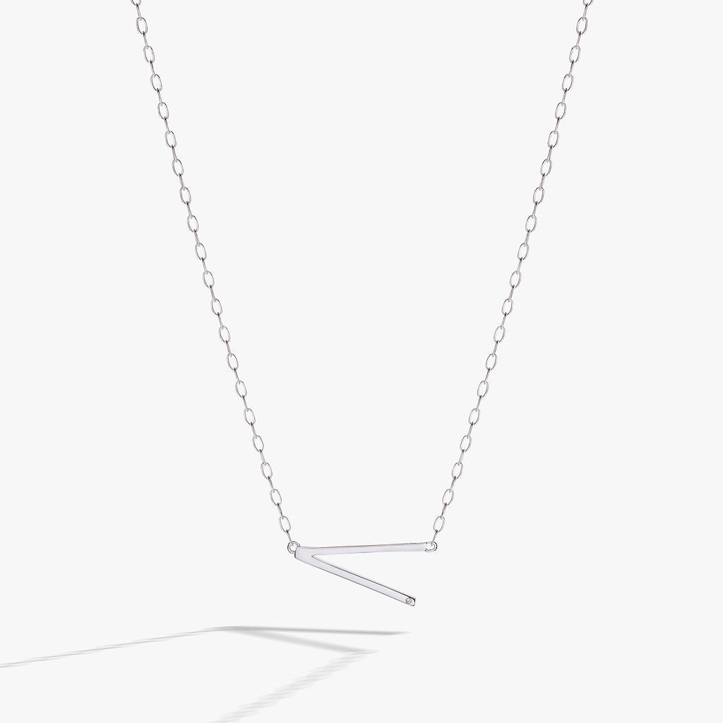 Initial V Precious Elongated Necklace, Necklaces, $ 39.90, A Moment Of Now™