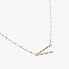 Initial V Precious Elongated Necklace, Necklaces, $ 39.90, A Moment Of Now™