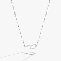 Initial P Precious Elongated Necklace, Necklaces, $ 39.90, A Moment Of Now™