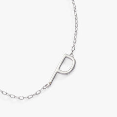 Initial P Precious Elongated Necklace, Necklaces, $ 39.90, A Moment Of Now™
