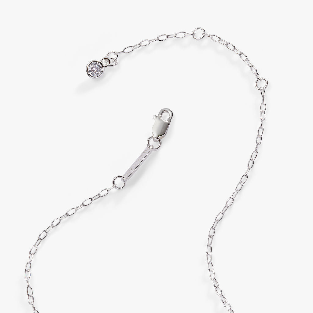 Initial M Precious Elongated Necklace