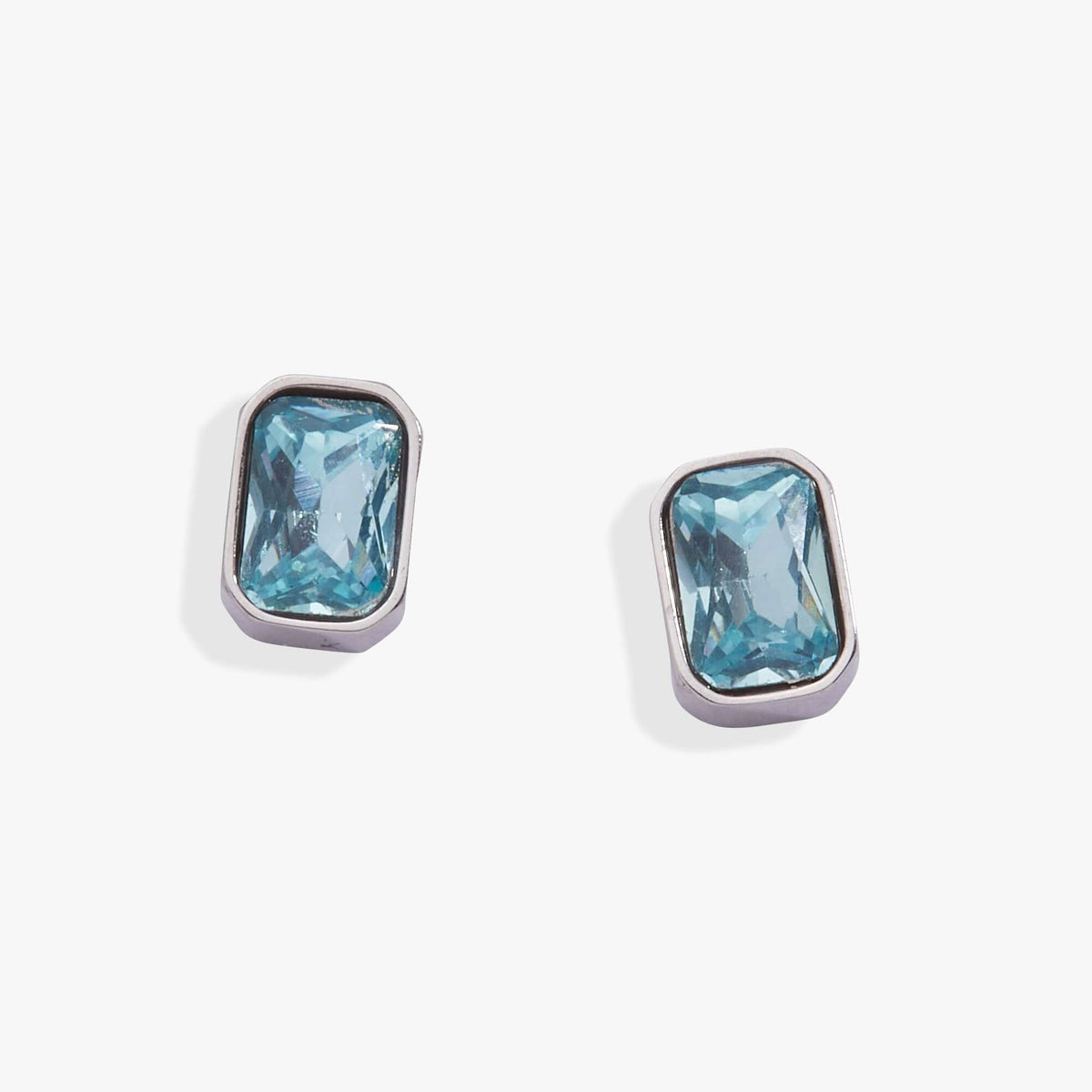 March Emerald-Cut Birthstone Stud, Earrings, $ 28.00, A Moment Of Now™