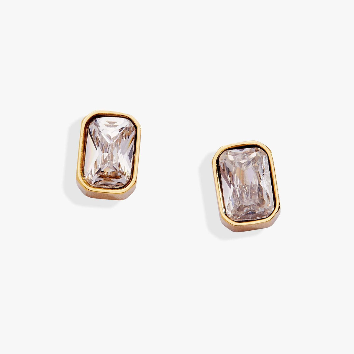 April Emerald-Cut Birthstone Stud Earrings, Earrings, $ 28.00, A Moment Of Now™