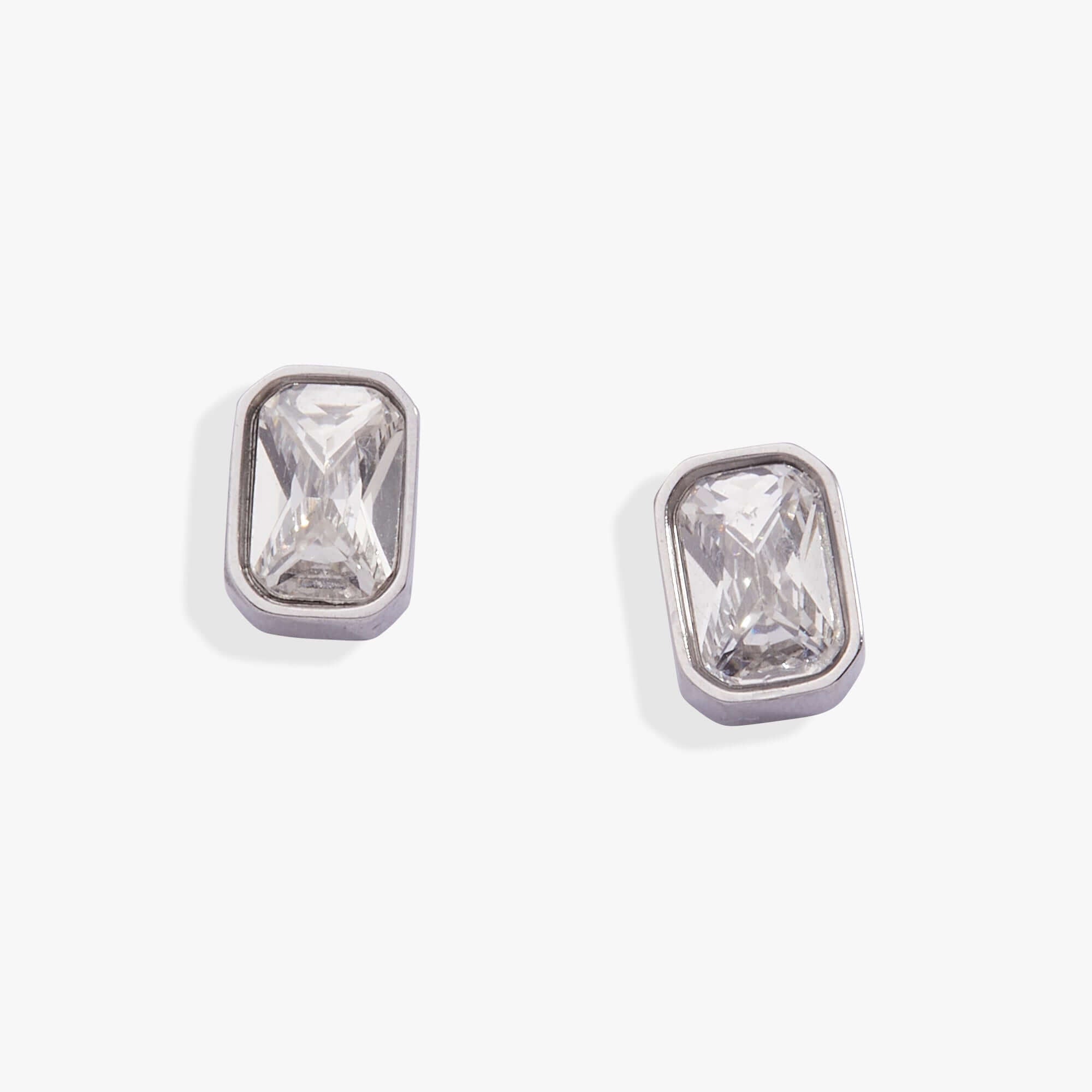 April Emerald-Cut Birthstone Stud Earrings, Earrings, $ 28.00, A Moment Of Now™