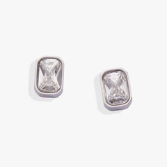 April Emerald-Cut Birthstone Stud Earrings, Earrings, $ 28.00, A Moment Of Now™