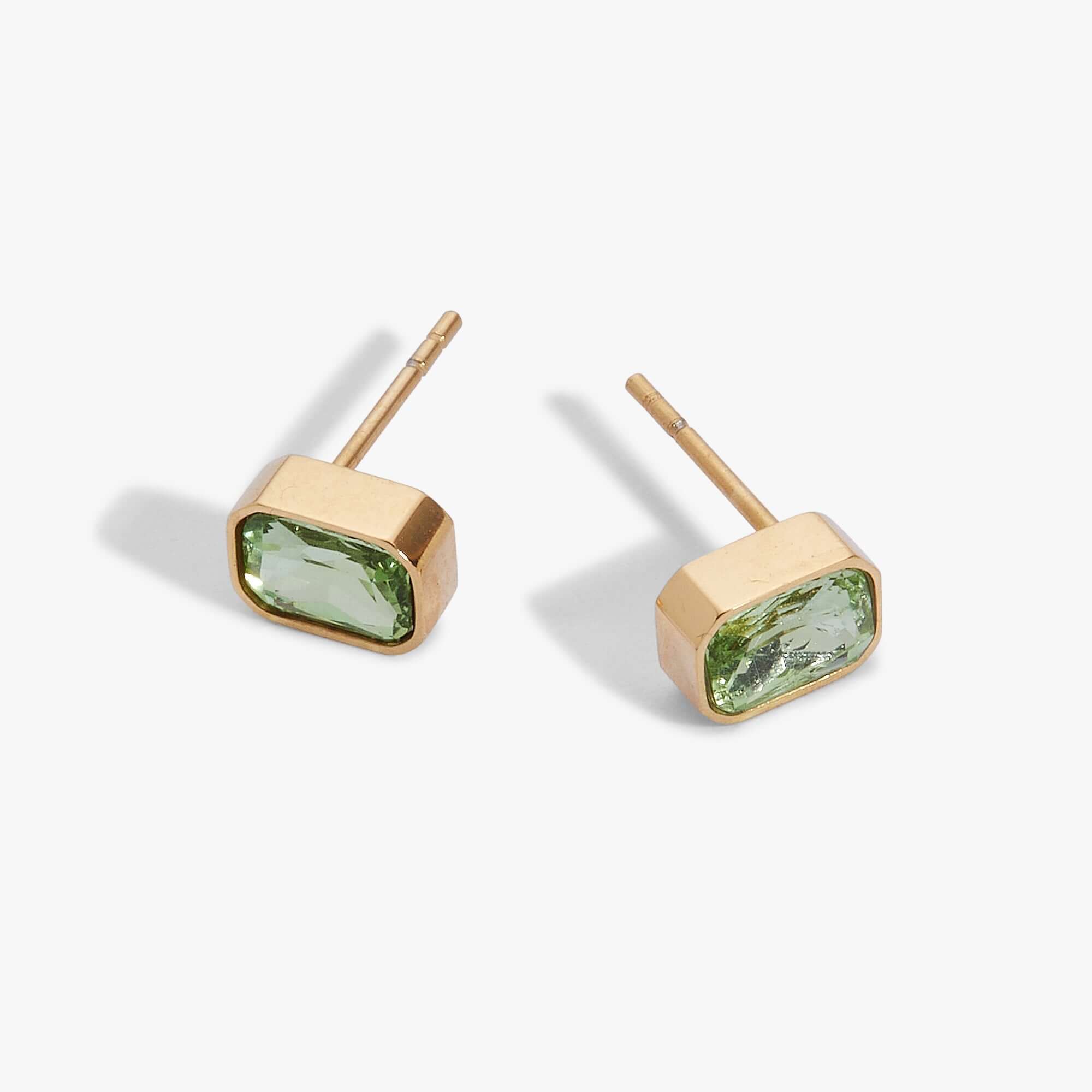 August Emerald-Cut Birthstone Stud Earrings, Earrings, $ 28.00, A Moment Of Now™