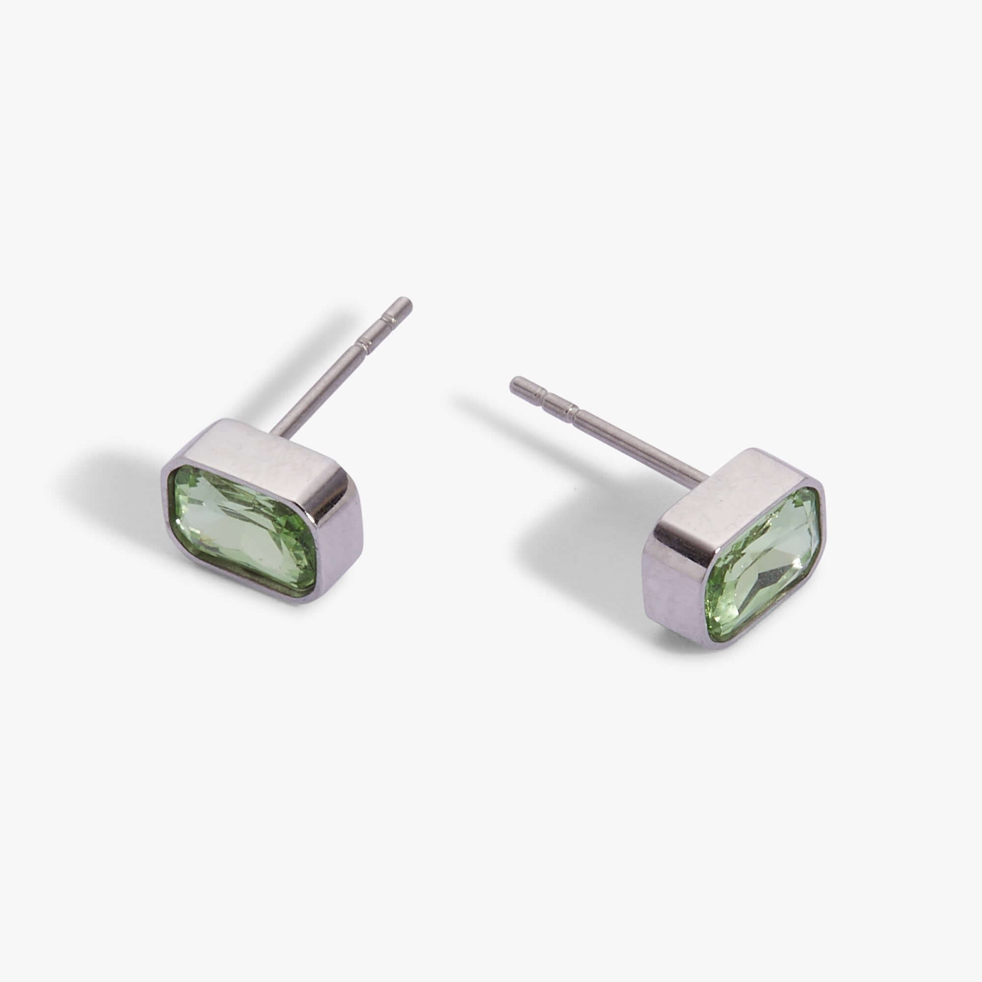 August Emerald-Cut Birthstone Stud Earrings, Earrings, $ 28.00, A Moment Of Now™