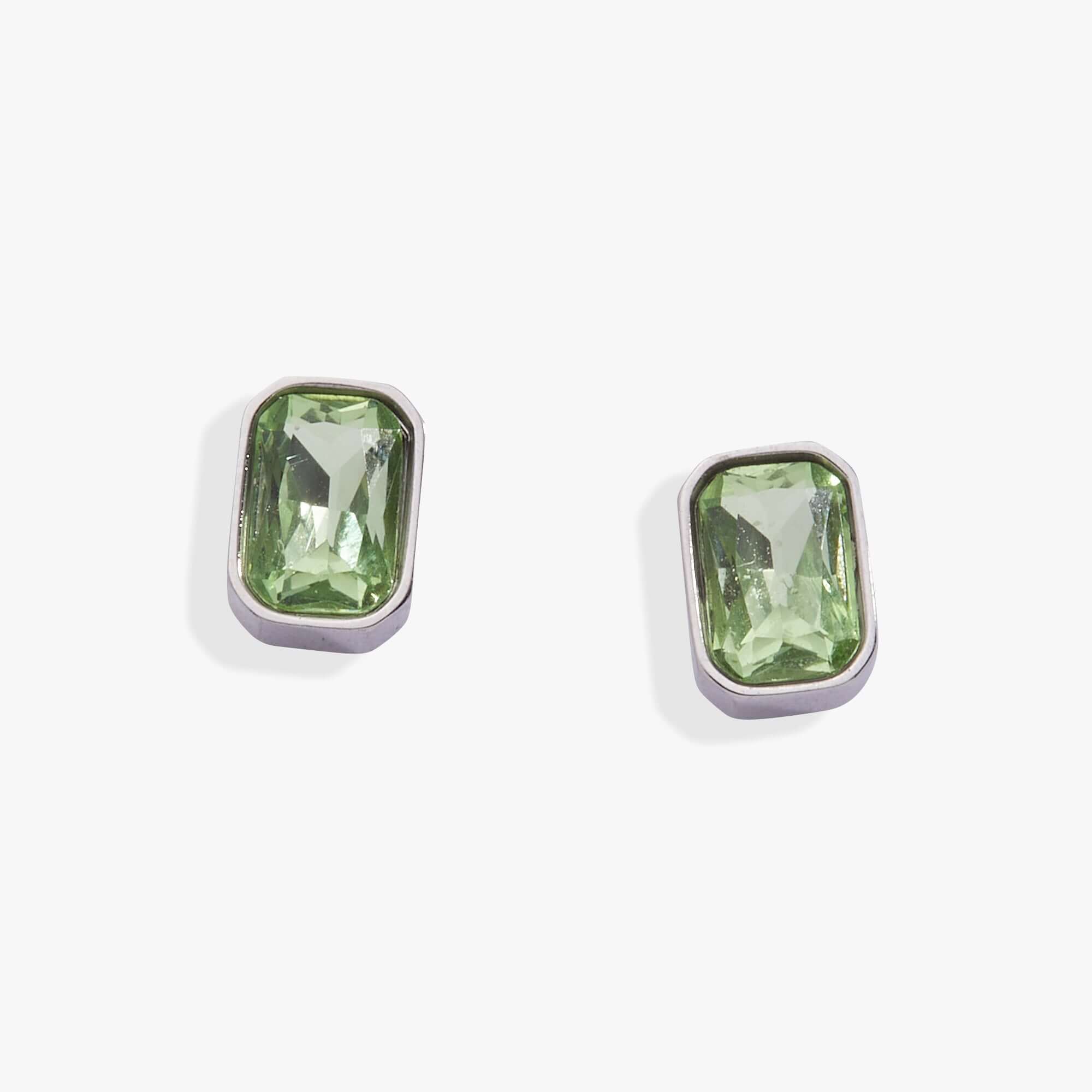 August Emerald-Cut Birthstone Stud Earrings, Earrings, $ 28.00, A Moment Of Now™