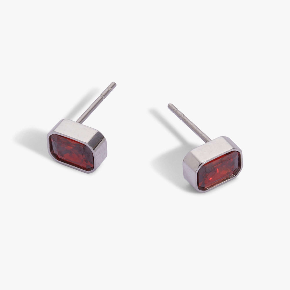 January Emerald-Cut Birthstone Stud, Earrings, $ 28.00, A Moment Of Now™