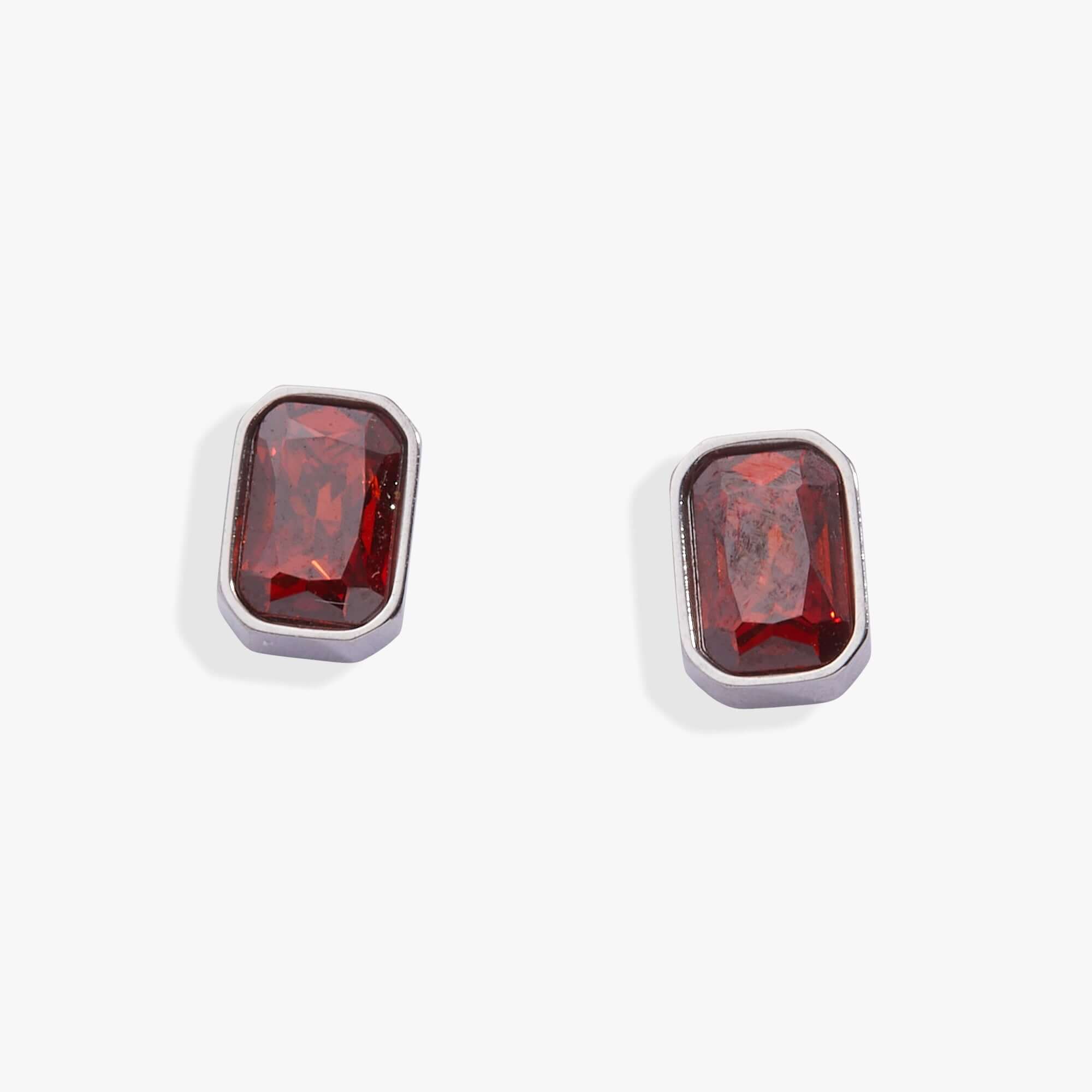 January Emerald-Cut Birthstone Stud, Earrings, $ 28.00, A Moment Of Now™