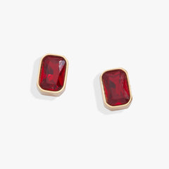 July Emerald-Cut Birthstone Stud Earrings, Earrings, $ 28.00, A Moment Of Now™