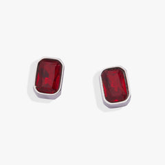 July Emerald-Cut Birthstone Stud Earrings, Earrings, $ 28.00, A Moment Of Now™