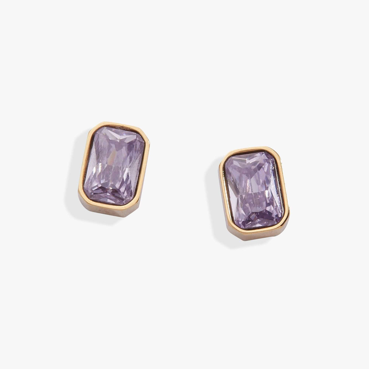 June Emerald-Cut Birthstone Stud Earrings, Earrings, $ 28.00, A Moment Of Now™