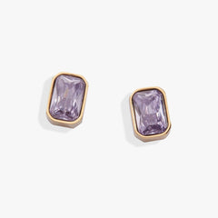 June Emerald-Cut Birthstone Stud Earrings, Earrings, $ 28.00, A Moment Of Now™