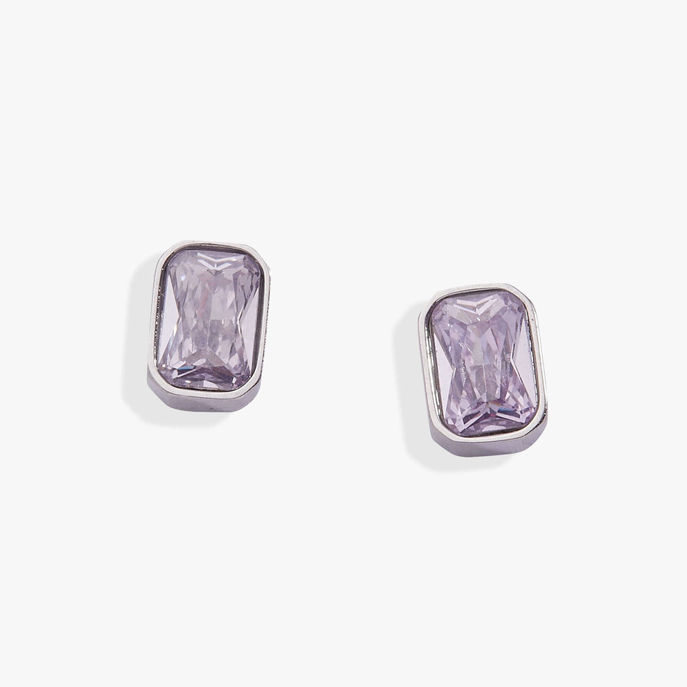 June Emerald-Cut Birthstone Stud Earrings, Earrings, $ 28.00, A Moment Of Now™