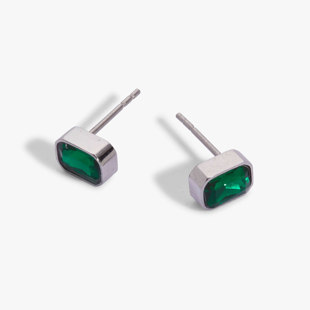 May Emerald-Cut Birthstone Stud Earrings, Earrings, $ 28.00, A Moment Of Now™