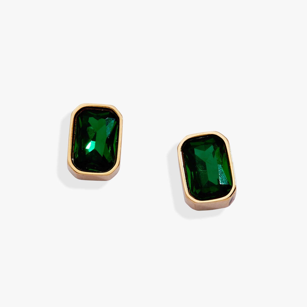 May Emerald-Cut Birthstone Stud Earrings, Earrings, $ 28.00, A Moment Of Now™
