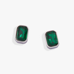 May Emerald-Cut Birthstone Stud Earrings, Earrings, $ 28.00, A Moment Of Now™